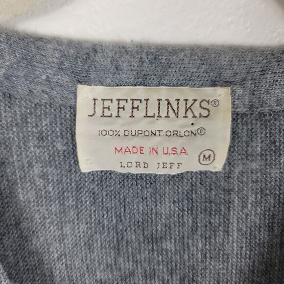 Vintage Jefflinks Lord Jeff 100% Dupont Orlon Men's Cardigan Sweater M - Picture 4 of 4
